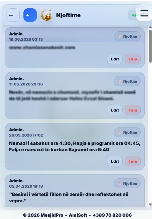 MesjidPro njoftime